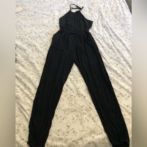 Black forever 21 halter top jumpsuit